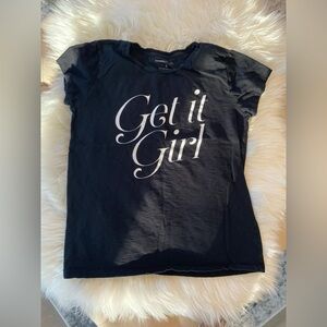 Express Black 'Get it Girl' T-Shirt Size Medium